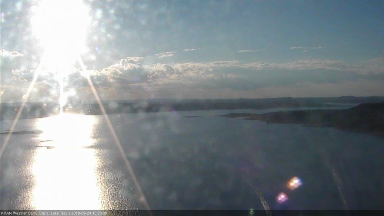 Lake Travis webcam, September 24, 2018 5:30 PM CT