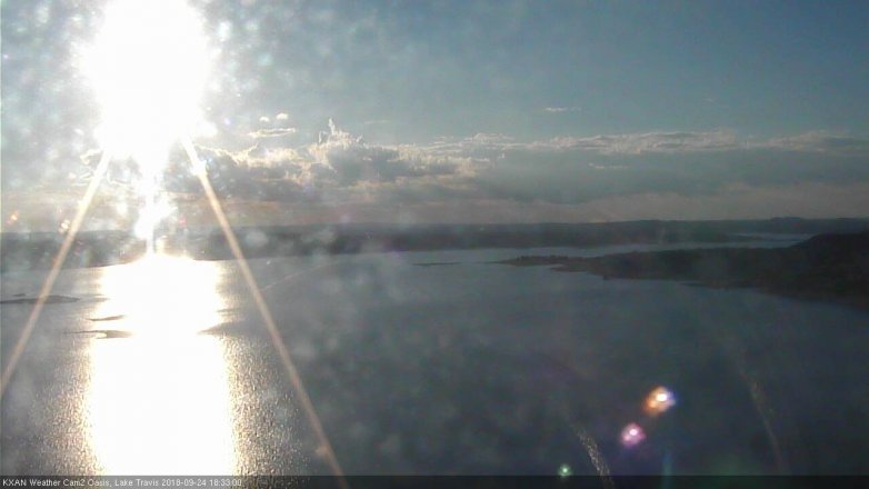 Lake Travis webcam, September 24, 2018 5:35 PM CT