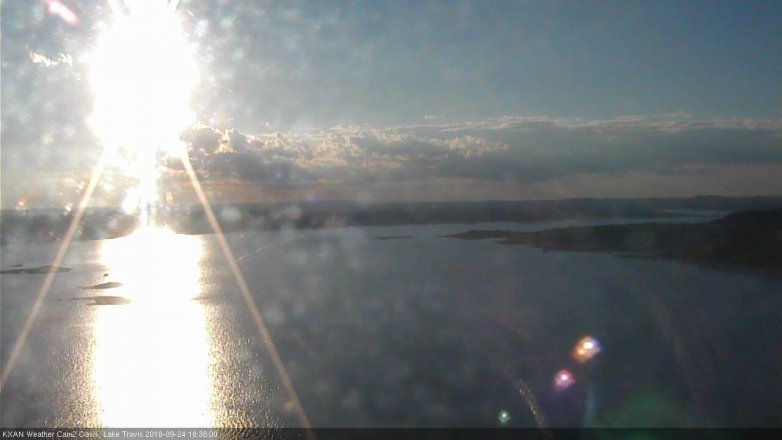 Lake Travis webcam, September 24, 2018 5:40 PM CT