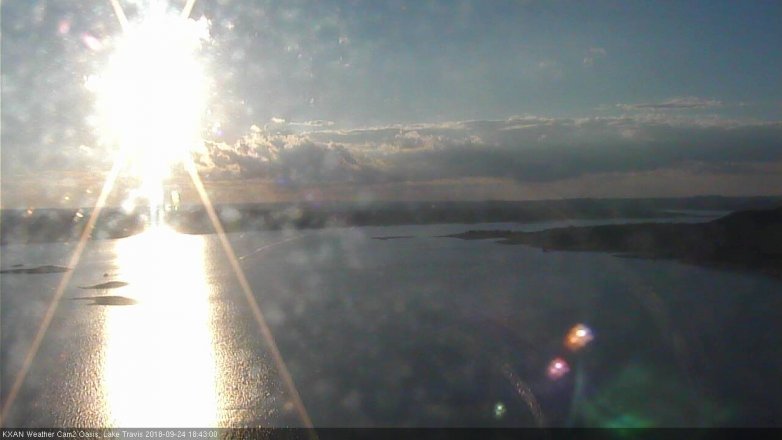 Lake Travis webcam, September 24, 2018 5:45 PM CT
