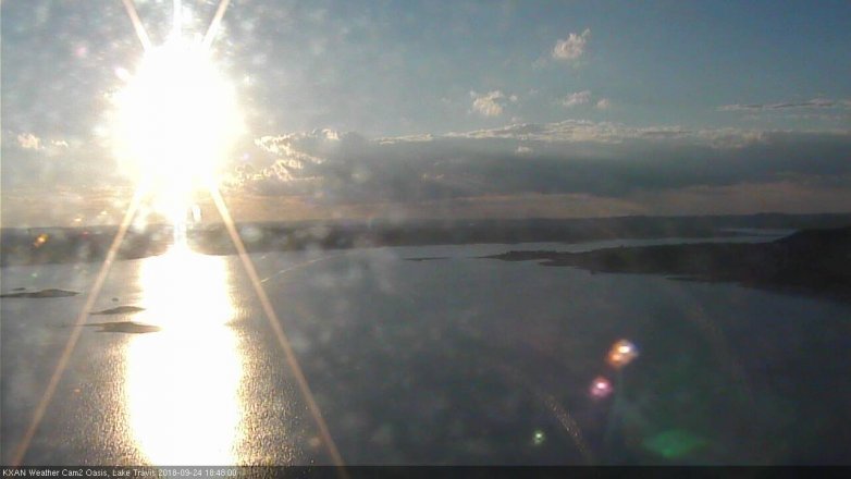 Lake Travis webcam, September 24, 2018 5:50 PM CT