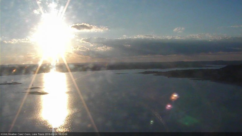 Lake Travis webcam, September 24, 2018 5:55 PM CT