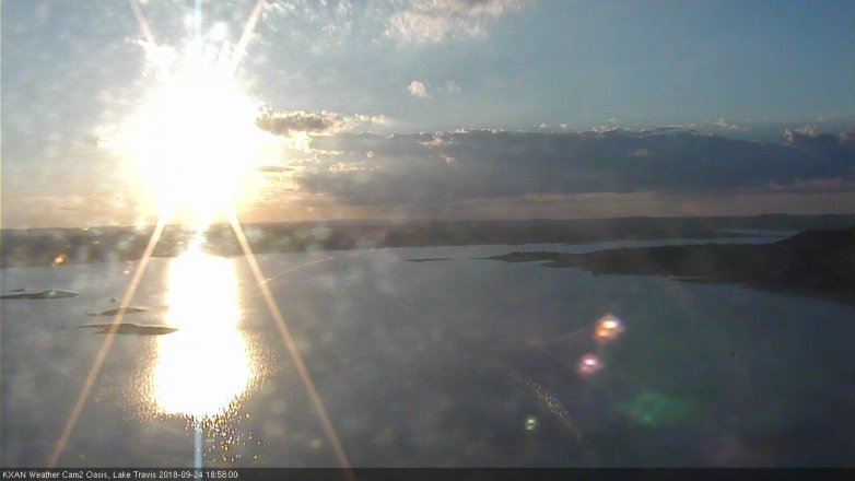 Lake Travis webcam, September 24, 2018 6:00 PM CT