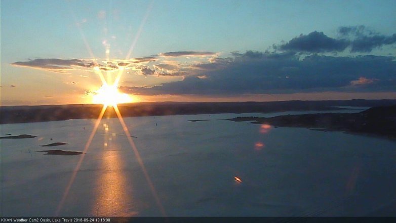 Lake Travis webcam, September 24, 2018 6:20 PM CT