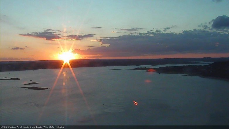 Lake Travis webcam, September 24, 2018 6:25 PM CT
