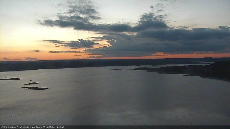 Lake Travis webcam, September 24, 2018 6:40 PM CT