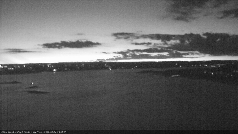 Lake Travis webcam, September 24, 2018 7:10 PM CT