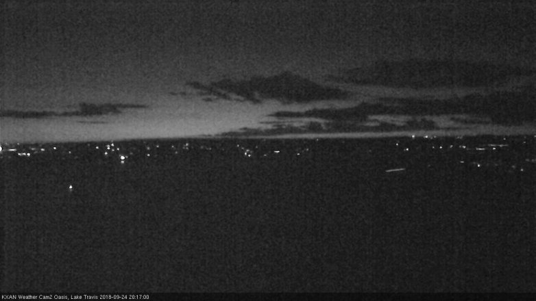 Lake Travis webcam, September 24, 2018 7:20 PM CT