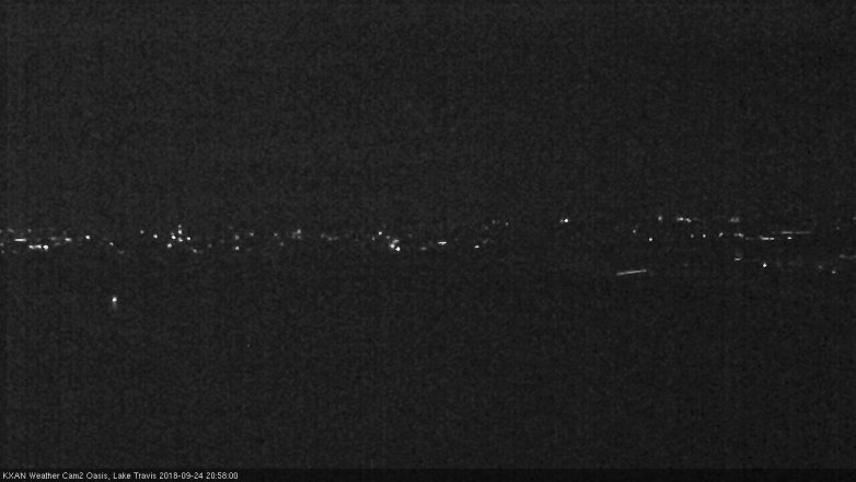 Lake Travis webcam, September 24, 2018 8:00 PM CT