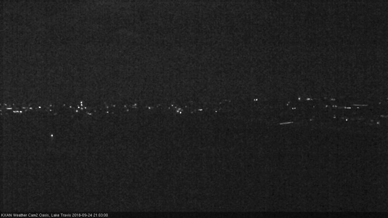 Lake Travis webcam, September 24, 2018 8:05 PM CT