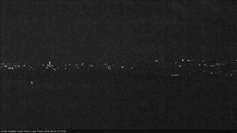 Lake Travis webcam, September 24, 2018 8:15 PM CT