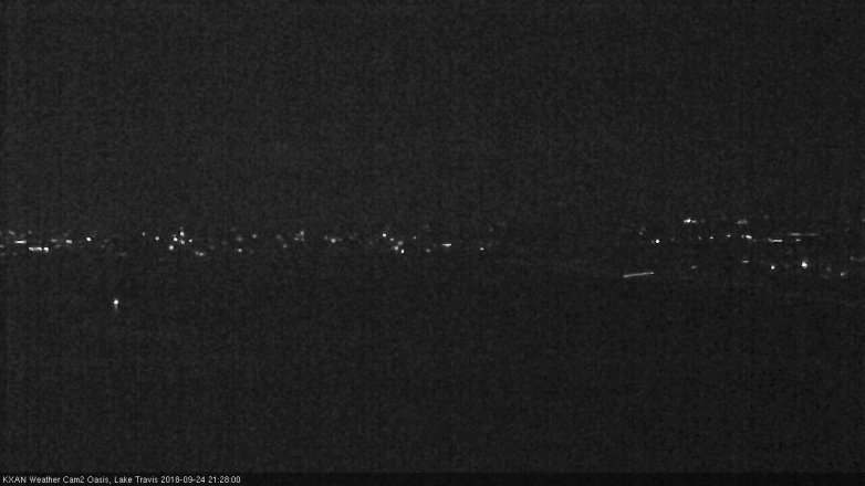Lake Travis webcam, September 24, 2018 8:30 PM CT