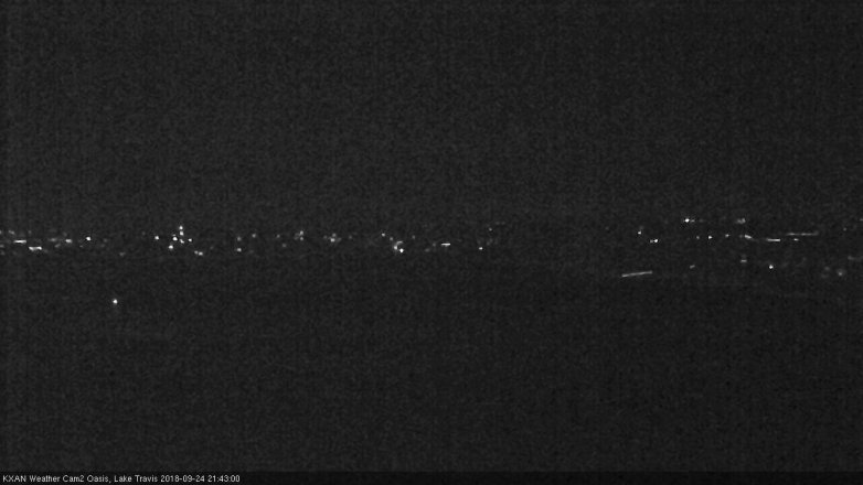 Lake Travis webcam, September 24, 2018 8:45 PM CT