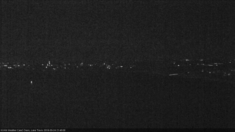 Lake Travis webcam, September 24, 2018 8:50 PM CT