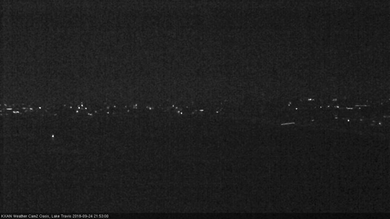 Lake Travis webcam, September 24, 2018 8:55 PM CT