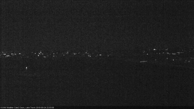 Lake Travis webcam, September 24, 2018 9:05 PM CT