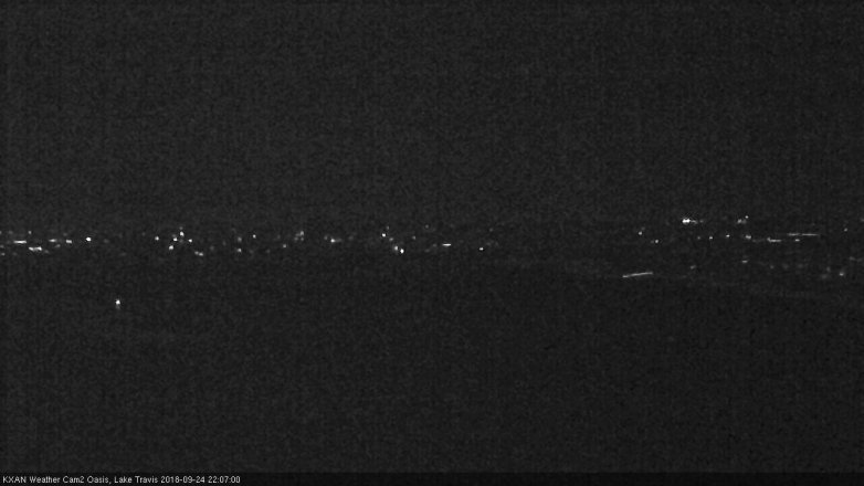 Lake Travis webcam, September 24, 2018 9:10 PM CT