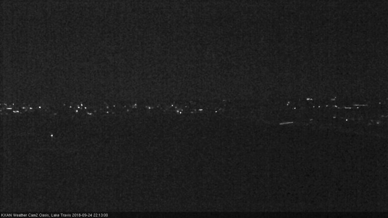 Lake Travis webcam, September 24, 2018 9:15 PM CT