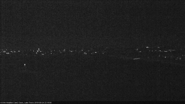 Lake Travis webcam, September 24, 2018 9:20 PM CT