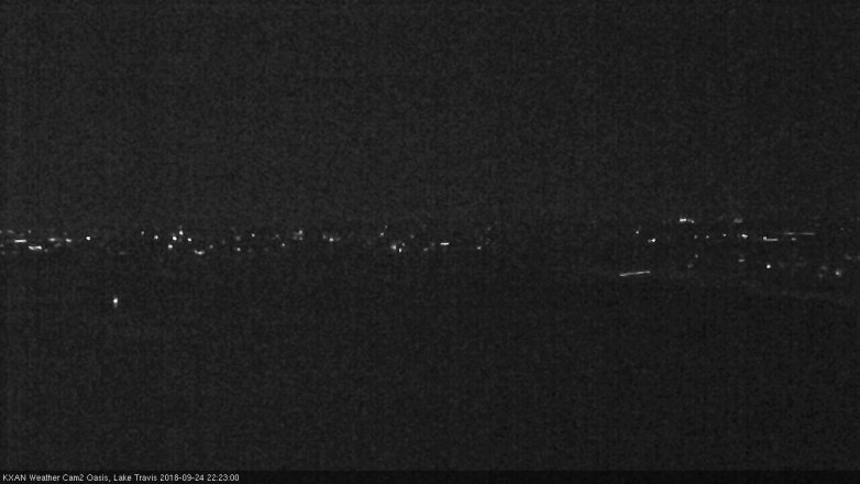 Lake Travis webcam, September 24, 2018 9:25 PM CT