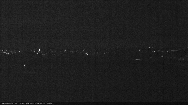 Lake Travis webcam, September 24, 2018 9:30 PM CT