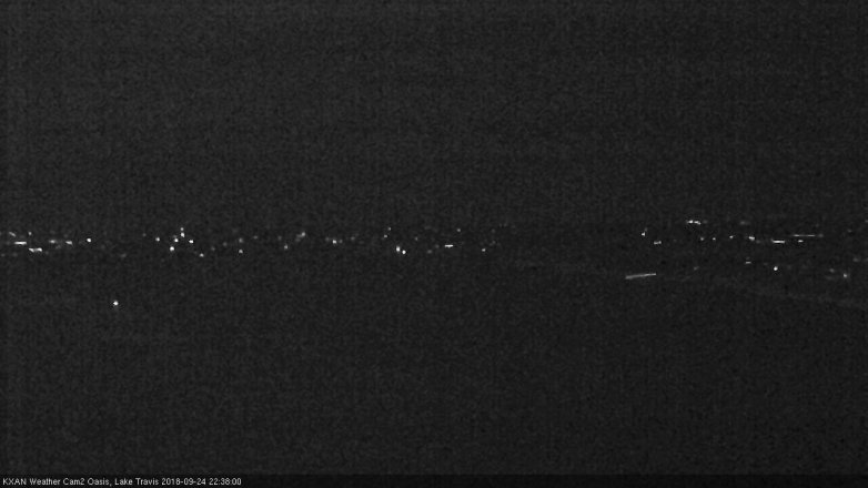 Lake Travis webcam, September 24, 2018 9:40 PM CT