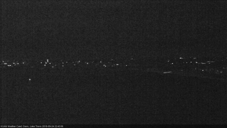 Lake Travis webcam, September 24, 2018 9:45 PM CT