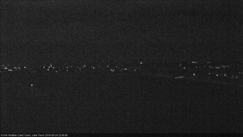 Lake Travis webcam, September 24, 2018 9:50 PM CT
