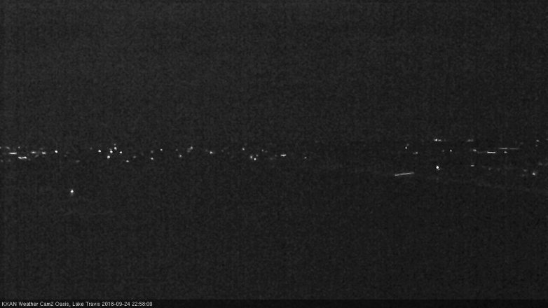 Lake Travis webcam, September 24, 2018 10:00 PM CT