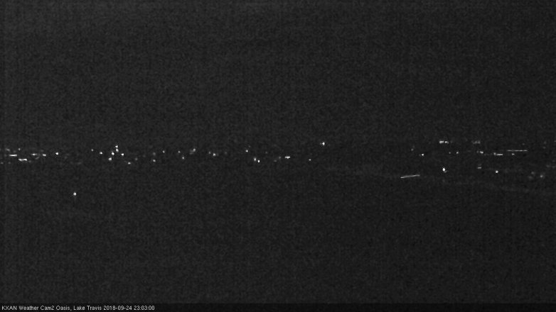 Lake Travis webcam, September 24, 2018 10:05 PM CT