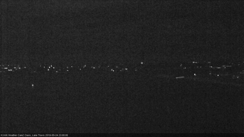 Lake Travis webcam, September 24, 2018 10:10 PM CT