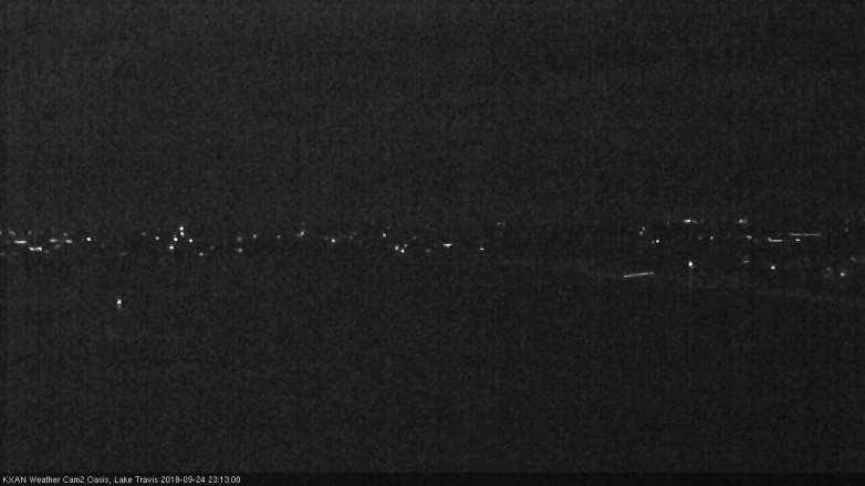 Lake Travis webcam, September 24, 2018 10:15 PM CT