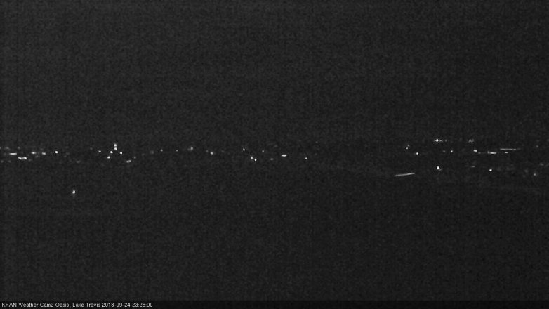 Lake Travis webcam, September 24, 2018 10:30 PM CT