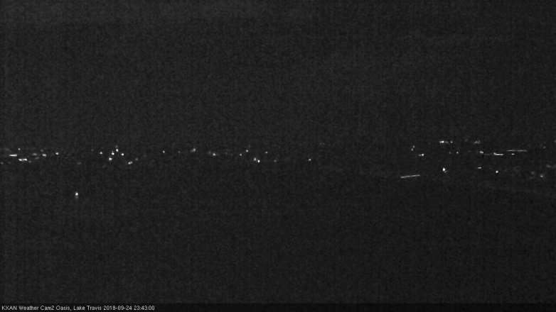 Lake Travis webcam, September 24, 2018 10:45 PM CT