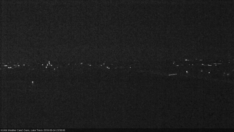Lake Travis webcam, September 24, 2018 11:00 PM CT