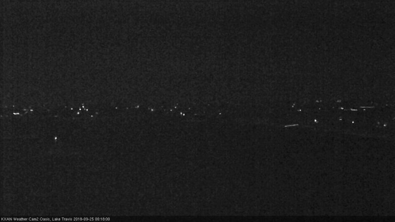 Lake Travis webcam, September 24, 2018 11:20 PM CT