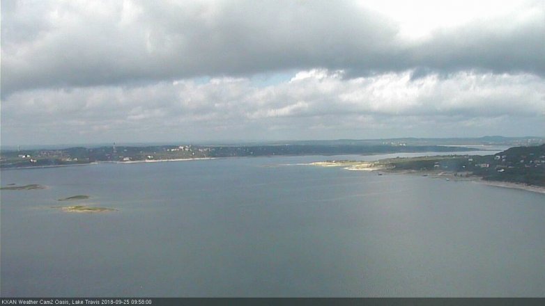 Lake Travis webcam, September 25, 2018 9:00 AM CT