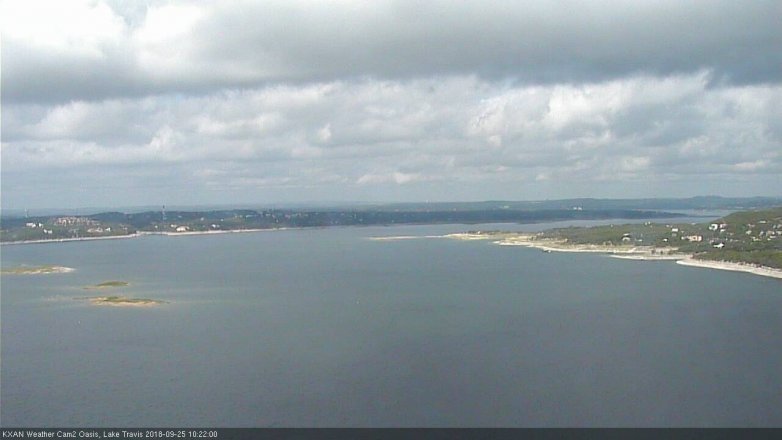 Lake Travis webcam, September 25, 2018 9:25 AM CT