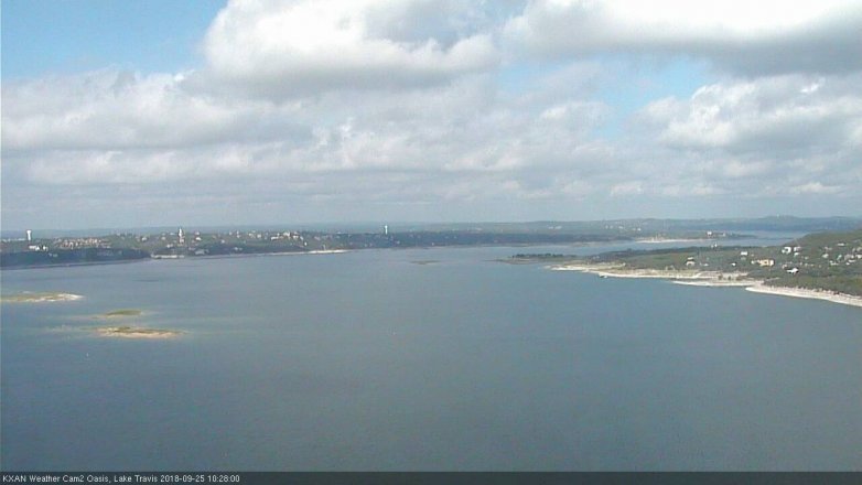 Lake Travis webcam, September 25, 2018 9:30 AM CT