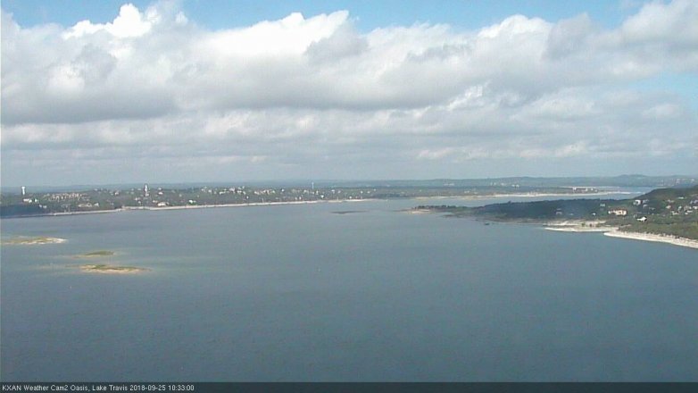 Lake Travis webcam, September 25, 2018 9:35 AM CT