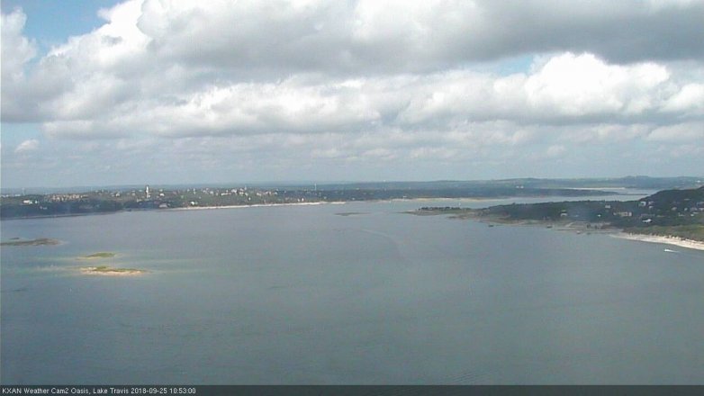 Lake Travis webcam, September 25, 2018 9:55 AM CT