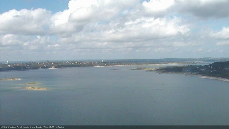 Lake Travis webcam, September 25, 2018 10:00 AM CT