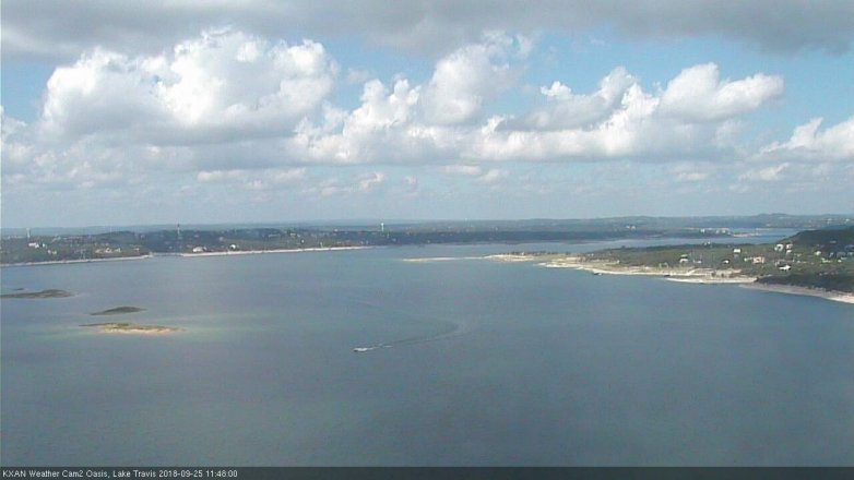 Lake Travis webcam, September 25, 2018 10:50 AM CT