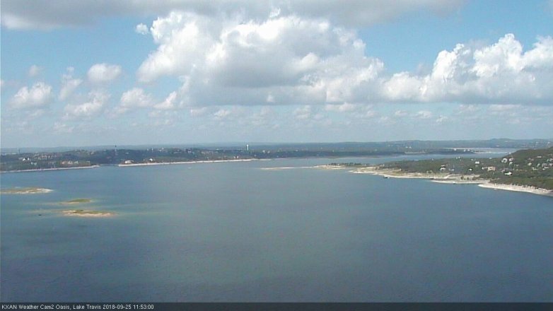 Lake Travis webcam, September 25, 2018 10:55 AM CT