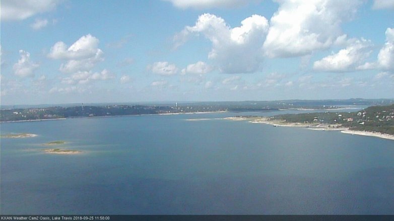 Lake Travis webcam, September 25, 2018 11:00 AM CT