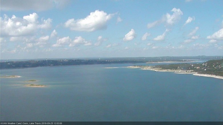 Lake Travis webcam, September 25, 2018 11:05 AM CT