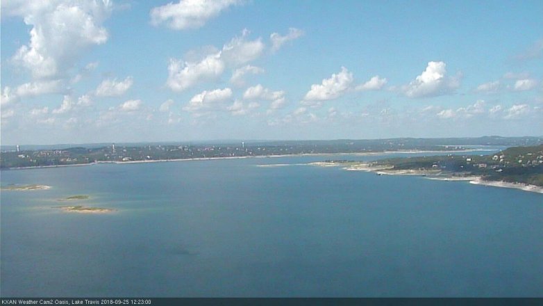 Lake Travis webcam, September 25, 2018 11:25 AM CT