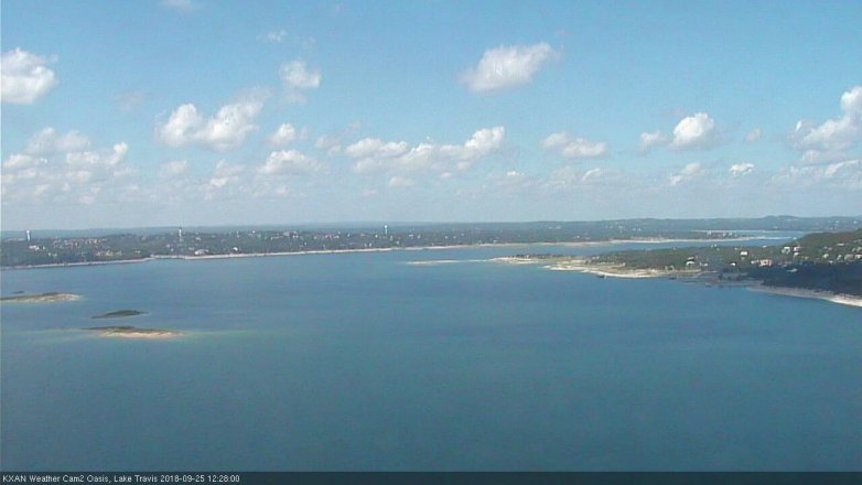 Lake Travis webcam, September 25, 2018 11:30 AM CT