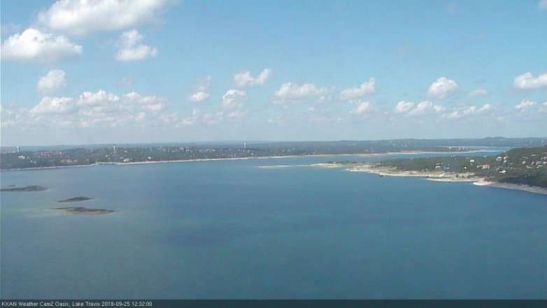 Lake Travis webcam, September 25, 2018 11:35 AM CT