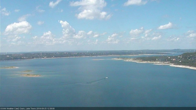 Lake Travis webcam, September 25, 2018 11:40 AM CT